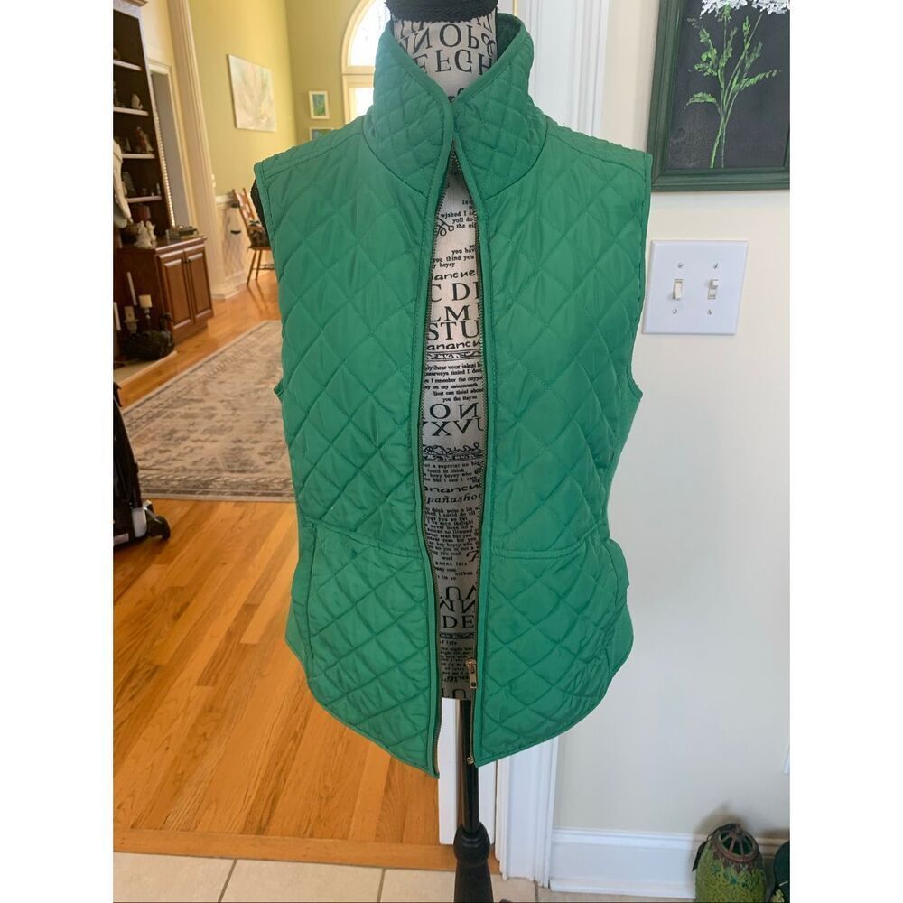 BRITISH KHAKI Quilted Women's Vest  Green